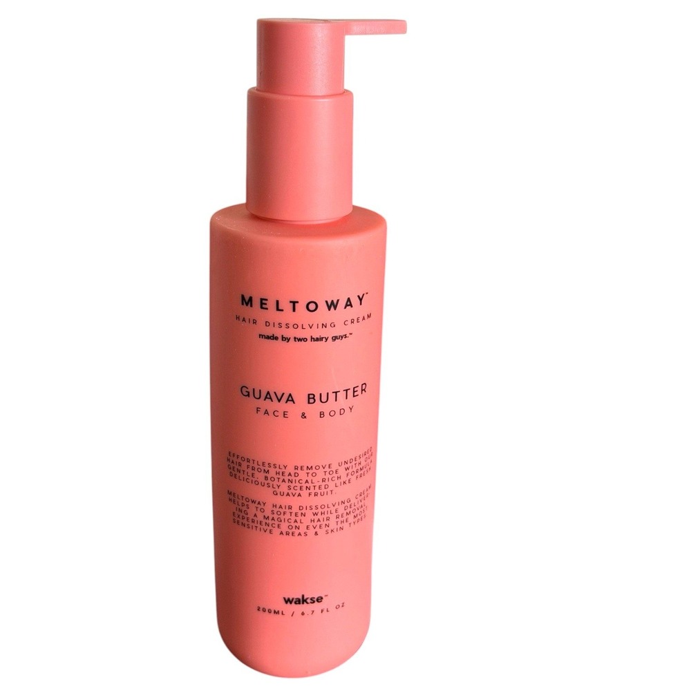 New 6.7oz Pink Guava Butter Meltoway Hair Removal Cream Two hairy Guys